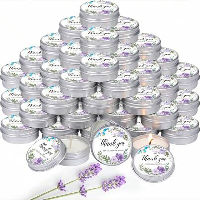 1/10/20 Pcs Baby Shower Lavender Scented Candles Gift Travel Tin Soy Wax Candle Aromatherapy Candle Favors For Baby Shower Favors Wedding Gifts, Compound Scent Essential Oil (Bear)Halloween,Spooky,Autumn,Festival,Holiday ,Winter,Holiday,Festival,Room Decor,Gifts Birthday Graduation