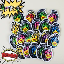 20 piezas Juguetes novedosos de bromas de granada que explotan, artículos de broma creativa y realista con explosión de colores, juguete inflable sorpresa de explosión, para Navidad
