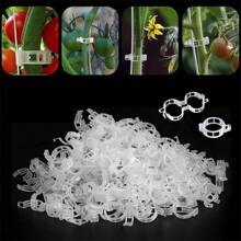 100pcs, Garden Tomato Clips - Plant Support For Healthier, Upright Growth - Clear - View 1