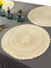 1pc Natural Woven Placemats  Boho Place Mats For Kitchen Table Indoor/Outdoor Washable Heat-Resistant Placemat Wipeable Dining Table Mats For Camping, Festival, Wedding, Party - Multicolor - View 6