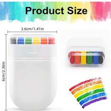 6種顏色的彩虹世界杯球迷臉部彩繪,易於使用的身體和面部彩繪筆,diy - 6色裝 - 查看 5