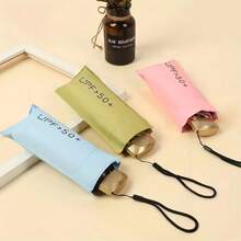 小巧时尚的折叠旅行伞 - 防紫外线防水，手动开合，6 根伞骨，男女皆宜，适合学校、办公室、居家、旅行、情人节、春夏、伴娘礼物、房间、卧室装饰、海滩、旅行、男士、女士、度假海滩、夏季、假期、假日、旅行必备、外出上衣、家居用品。 - 彩色 - 查看 11