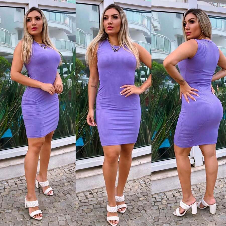 Women Dresses - Lilac - View 1