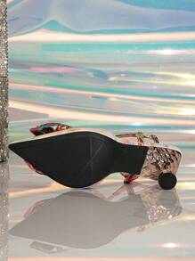 Dép bít mũi nhọn cho nữ, giày bít mũi hở gót, sandal cao gót đế mỏng, hàng mới về. - Nhiều màu - Xem 7