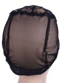 1pc Adjustable Lace Wig Cap, For Wig Making, Black - Black - View 4