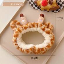 2入組女性長頸鹿設計毛茸茸可愛髮帶適用於日常 - 彩色 - 查看 4