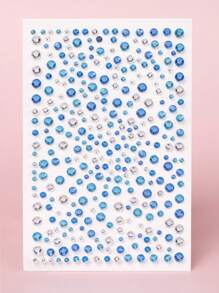STARTTOOS Large Sheet Multisize 3d Simulated Gemstone Eye & Face Decoration Stickers, Diy Music Festival Y2k Makeup Party Eye & Face Decoration Stickers
