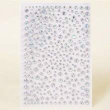 STARTTOOS Large Sheet Multisize 3d Simulated Gemstone Eye & Face Decoration Stickers, Diy Music Festival Y2k Makeup Party Eye & Face Decoration Stickers