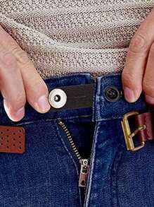 6pcs Adjustable Waistband Extender With Elastic,Premium Button Extender For Pants, Pants Extender For Maternity,  For Jean, Pants Button Extender - Multicolor - View 9