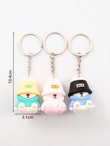 3 cái/bộ Phim hoạt hình sáng tạo Đang ngủ Ngư dân Thiết kế Gấu Dễ thương PVC Móc chìa khóa - Lý tưởng Đối với Cá nhân hóa Cái túi , Ô tô/xe hơi Móc chìa khóa , Qủa tặng - Nhiều màu - Xem 6