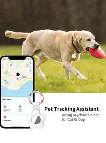 1pc Flower Shaped Silicone Protective Case Compatible With Apple Airtag Tracker Anti-Lost Device For Dogs,Cats And Other Pets(Airtag Not Included)--Pink