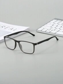 1 Pair, 2 Pairs, 4 Pairs Of Classic Square Clear Lens Glasses For Men, Simple And Elegant Design, Suitable For Daily Life And Office Use - Clear - View 13
