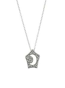 1pc Starry Rhinestone Studded Pendant Women's Six-Pointed Star Collarbone Necklace, Stainless Steel Chain Geometric Pentagram Delicate Necklace For Daily Wear Or Friend Gift