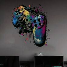 3D Trò Chơi Lấy cảm hứng Giấy dán tường Đối với Con trai Phòng , Chơi game Bộ điều khiển Đề can , Trò chơi điện tử Theo chủ đề Hình nền , Trò Chơi Trang trí phòng - Nhiều màu - Xem 4