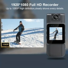 REMAX New 1080P HD Portable Law Enforcement Recorder With Screen, Multifunctional Mini Back Clip Chest Camera With Night Vision, Rotatable Lens, Suitable For Electric Vehicles/Motorcycles, Property Security, Delivery Personnel, Office, Tourism, Entertainment And Other Scenes. Convenient To Wear On The Chest For Quick Access