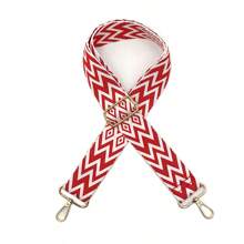 Accesorio de viaje bohemio con correa ancha de repuesto, correa de hombro ajustable de longitud para bolso, accesorio de correa para bolso - Rojo - Ver 2
