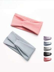 1pc Sporty Sweat-Absorbing Headband For Running, Fitness And Basketball, Unisex Spring/Summer,Gym