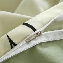 Bộ 4 sản phẩm chải lông thân thiện với da; Bộ vỏ chăn lông vũ cashmere theo chủ đề cây tươi (không có ruột) - Vần hoa mực - Xem 5