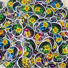20 piezas Juguetes novedosos de bromas de granada que explotan, artículos de broma creativa y realista con explosión de colores, juguete inflable sorpresa de explosión, para Navidad