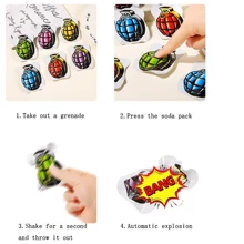 20 piezas Juguetes novedosos de bromas de granada que explotan, artículos de broma creativa y realista con explosión de colores, juguete inflable sorpresa de explosión, para Navidad