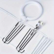 不鏽鋼帶夾子的窗簾掛鈎，窗簾卡子，4犁褶皺掛鉤，窗簾夾環，窗簾配件 - 15pc - 查看 7