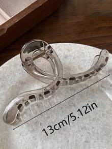 4 kẹp tóc nhựa sáng bóng màu đen, xám, xanh lá cây và nâu cỡ lớn dễ sử dụng cho nữ, thời trang và đa năng, phong cách tối giản cao cấp, thích hợp cho đi chơi hàng ngày, đi làm, tiệc tùng, thường ngày, kỳ nghỉ, rửa mặt, tắm rửa, trang điểm và phối quần áo, phụ kiện tóc và kẹp tóc - Nhiều màu - Xem 3