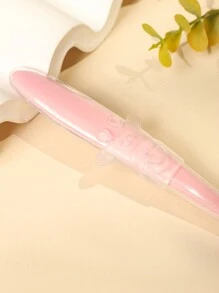 Baby Silicone Spoon Children Training Spoon, All-Silicone Soft Key Baby Silicone Spoon Food Spoon, Silicone Learning Spoon - Red - View 6