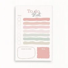 50 Sheets To Do List Stickers, 1 Pad Cute To Do List Sticky Notes Multicolor Color Self-Adhesive Memo Pads For Home, Office & School Supplies Back To School