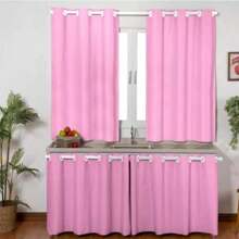 Kitchen Window Curtains - 粉色 - 查看 2