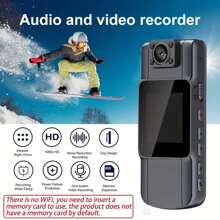 REMAX New 1080P HD Portable Law Enforcement Recorder With Screen, Multifunctional Mini Back Clip Chest Camera With Night Vision, Rotatable Lens, Suitable For Electric Vehicles/Motorcycles, Property Security, Delivery Personnel, Office, Tourism, Entertainment And Other Scenes. Convenient To Wear On The Chest For Quick Access
