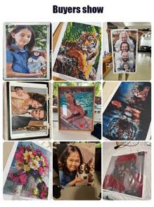 Diy Customized Diamond Painting With Photo, Full Round Diamond, Any Picture Personalized Souvenir, Unique Diamond Art, Suitable For Home Wall & Wedding Room Decoration, Friend Gift Giving