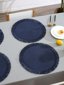 1pc Natural Woven Placemats  Boho Place Mats For Kitchen Table Indoor/Outdoor Washable Heat-Resistant Placemat Wipeable Dining Table Mats For Camping, Festival, Wedding, Party - Multicolor - View 28