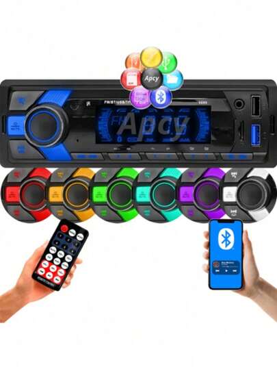 Rádio Mp3 Som Automotivo Bluetooth 7 Cores 200w Pen Drive Sd