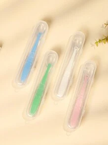Baby Silicone Spoon Children Training Spoon All Silicone Soft Tip Baby Silicone Spoon Food Meal Spoon Silicone Learning Spoon - White - View 6