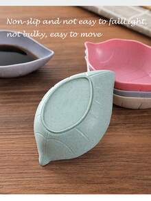 1入組小麥秸稈味盤，創意小碟、蝴蝶醋碟、沾醬碟，防摔塑料碟 - 粉色 - 查看 9