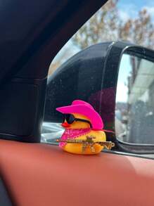 1 Pieza Adorno Con Forma De Pato Lindo Y Genial Para Decoración Del Interior Del Coche - Amarillo - Ver 6