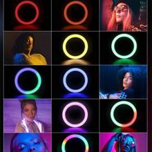 Đèn vòng RGB 12 inch: Khung bàn có thể điều chỉnh độ cao để có những bức ảnh hoàn hảo trên điện thoại! - Đen và trắng - Xem 2