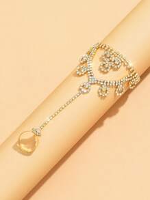 1pc Women's Delicate Bridal Chain Finger Hand Jewelry, Fashionable For Wedding, Date, Travel, Party, Holiday Outfit Gift