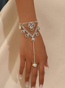 1pc Women's Delicate Bridal Chain Finger Hand Jewelry, Fashionable For Wedding, Date, Travel, Party, Holiday Outfit Gift
