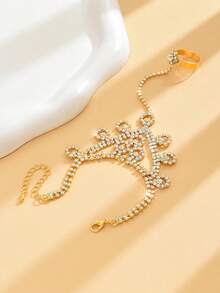 1pc Women's Delicate Bridal Chain Finger Hand Jewelry, Fashionable For Wedding, Date, Travel, Party, Holiday Outfit Gift