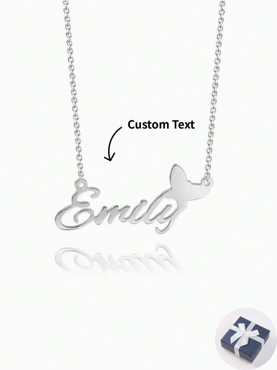 Tùy chỉnh Tên Đài kỷ niệm Dây chuyền , Cặp đôi Món quà , Ngày lễ Mẹ Món quà , Ngày của Cha Món quà , Gia đình / Quà sinh nhật , DIY - Hoa hồng vàng - Xem 1