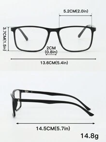 1 Pair, 2 Pairs, 4 Pairs Of Classic Square Clear Lens Glasses For Men, Simple And Elegant Design, Suitable For Daily Life And Office Use - Clear - View 5
