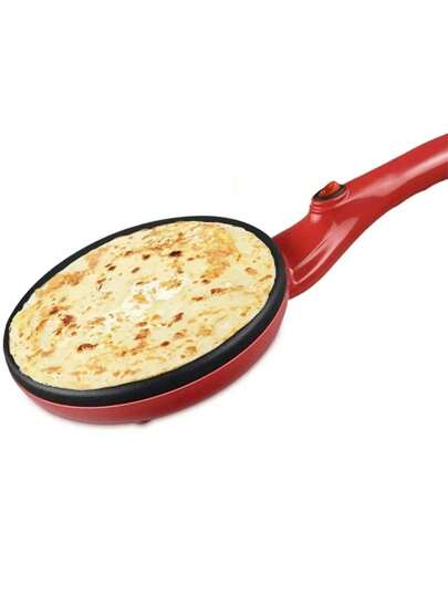 Máquina para hacer crepes eléctrica, máquina para hacer crepes, máquina para hacer panqueques, máquina para hacer crepes portátil con revestimiento antiadherente, cena de desayuno rápido de 20 segundos, camping, control automático de temperatura