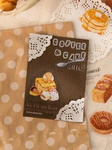 MOCARD 30 cái/gói Retro Cà phê Theo chủ đề Làm sổ lưu niệm Hình dán , Creative Thẩm mỹ Giấy dán , DIY Trang trí Cắt dán Chất liệu Đối với Thủ công Quà tặng lễ hội , Cá nhân hóa Sổ lưu niệm Văn phòng phẩm trường học Cung cấp - Màu vàng - Xem 6