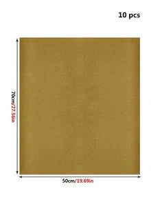 Papel de envolver regalos de 20/10 piezas/set, adecuado para fiestas, cumpleaños, manualidades DIY, embalaje de regalos de flores - Café integral - Ver 2