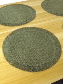 1pc Natural Woven Placemats  Boho Place Mats For Kitchen Table Indoor/Outdoor Washable Heat-Resistant Placemat Wipeable Dining Table Mats For Camping, Festival, Wedding, Party - Multicolor - View 7