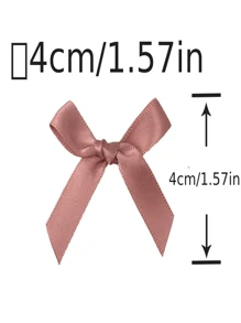 50 piezas, 1.57 in/4cm Moños de cinta coloridos para el Día de San Valentín - Blanco - Ver 5