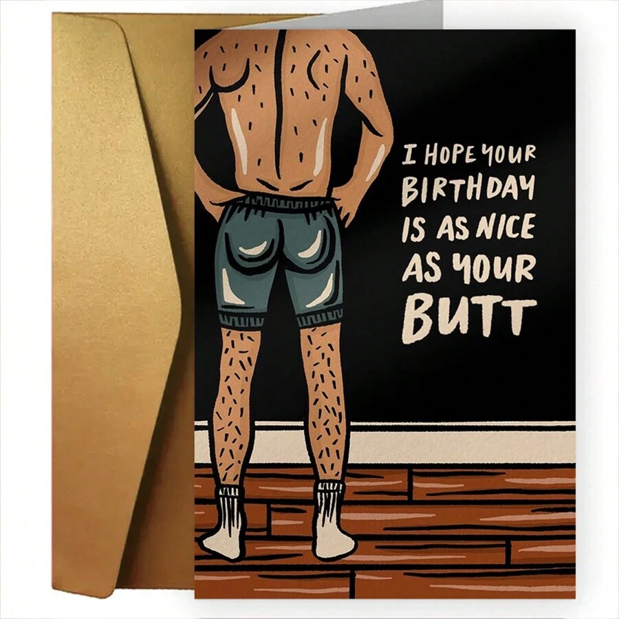 1pc, Funny Birthday Greeting Card, I Hope Your Birthday Is As Wonderful