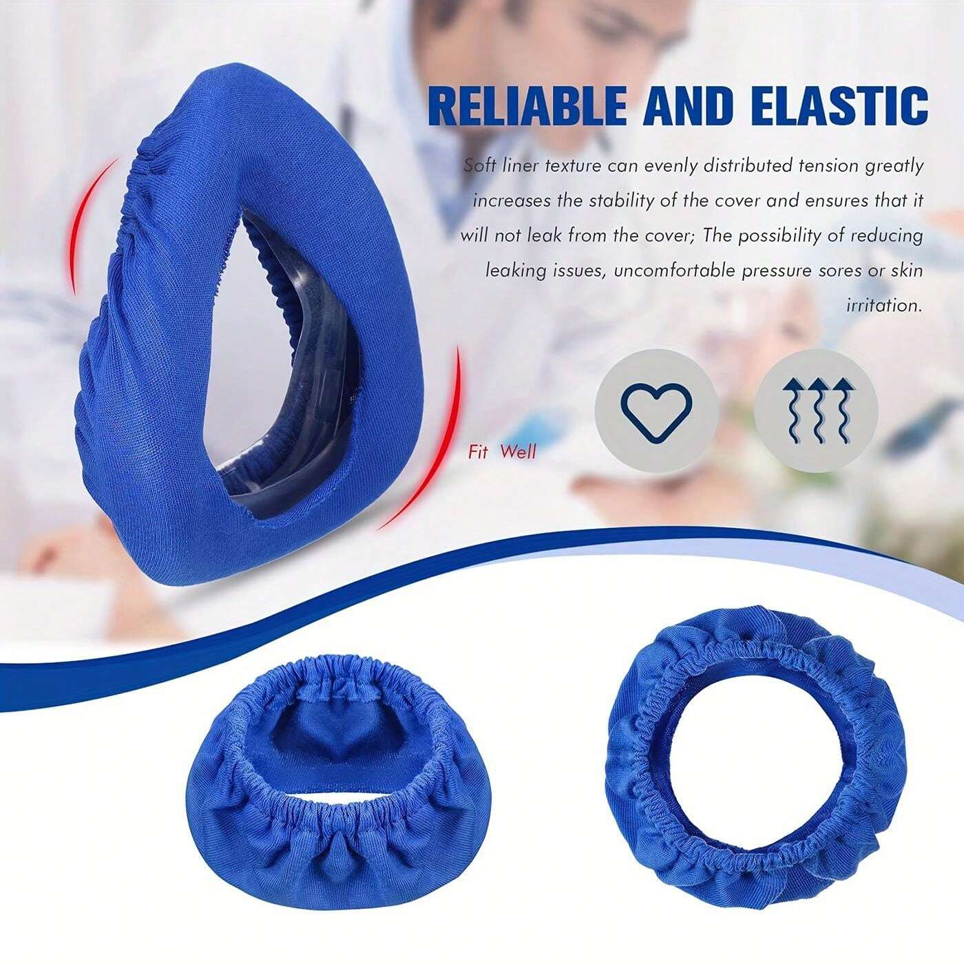 2/4/10Pack Full Face CPAP Mask Liners Reusable, Reduces Air Leaks And Blisters Comfortable