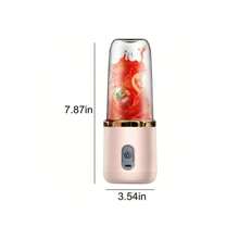 1pc Rechargeable Portable Blenders For Shakes And Fruit Juicer USB Rechargeable Blenders With 6 Blades Handheld Blenders For Sports Travel And Outdoors Portable Blenders